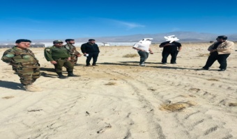 جلوگیری از برداشت غیر مجاز شن و ماسه در اراضی ملی شهرستان جیرفت