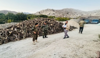 کامیون حامل چوب بدون مجوز حمل در شهرستان جیرفت توقیف شد