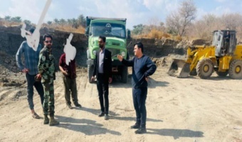 جلوگیری از برداشت غیر مجاز شن و ماسه در اراضی ملی شهرستان جیرفت