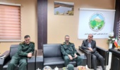 دیدار فرمانده سپاه شهرستان جیرفت با سرپرست اداره کل منابع طبیعی و آبخیزداری جنوب کرمان