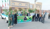 جیرفت/توزیع نهال در حاشیه راهپیمایی 22 بهمن