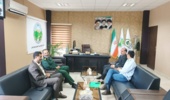 دیدار فرمانده سپاه شهرستان جیرفت با مدیرکل منابع طبیعی و آبخیزداری جنوب کرمان