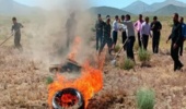برگزاری مانور اطفا حریق در شهرستان جیرفت