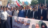 تصویری/راهپیمایی باشکوه و عظیم یوم الله ۱۳ آبان همزمان با سراسر کشور در شهرستان جیرفت