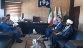 دیدار مسئول ستاد اقامه نماز شهرستان جیرفت با مدیرکل منابع طبیعی و آبخیزداری جنوب کرمان
