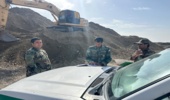 جلوگیری از برداشت غیرمجاز شن و ماسه در اراضی ملی شهرستان جیرفت
