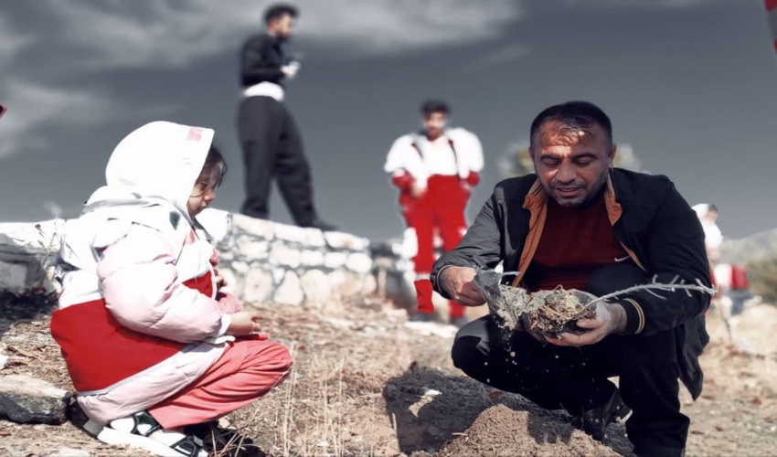 افتتاح پروژه سنگی ملاتی روستای در زه حوزه آبخیز رمشک شهرستان قلعه گنج