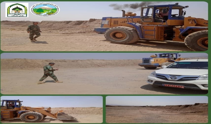 جیرفت/از برداشت غیر مجاز خاک در اراضی ملی شهرستان جیرفت جلوگیری شد