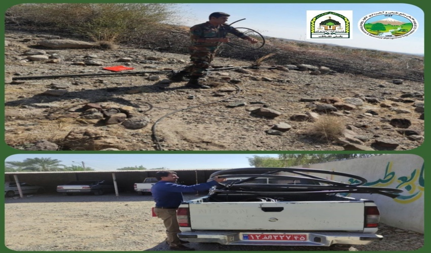 بیش از ۴٠٠٠ مترمربع از اراضی ملی شهرستان عنبرآباد رفع تصرف شد