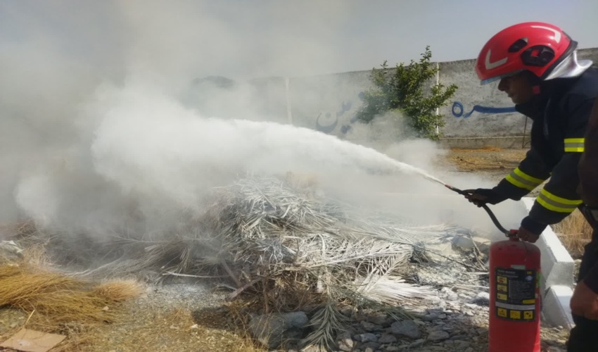منوجان/مانور اطفا حریق در شهرستان منوجان  برگزار شد