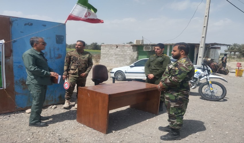بازدید جانشین فرماندهی یگان حفاظت اداره کل ‌از گلوگاه کنترل ورود و خروج دام بهادر آباد و فاریاب