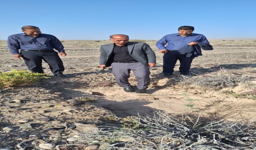 بازدید مدیرکل منابع طبیعی و آبخیزداری جنوب کرمان از پروژه جنگلکاری بهادرآباد شهرستان کهنوج 