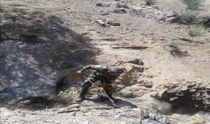 انهدام یک باب کوره تولید زغال غیر مجاز در جیرفت