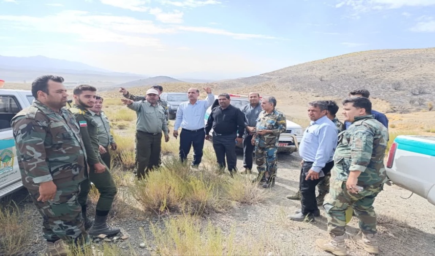 مهار آتش سوزی عرصه های منابع طبیعی سربیژن ساردوئیه شهرستان جیرفت 