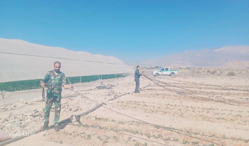 ️بیش از ۲۵۰۰ مترمربع از اراضی ملی شهرستان عنبرآباد رفع تصرف شد