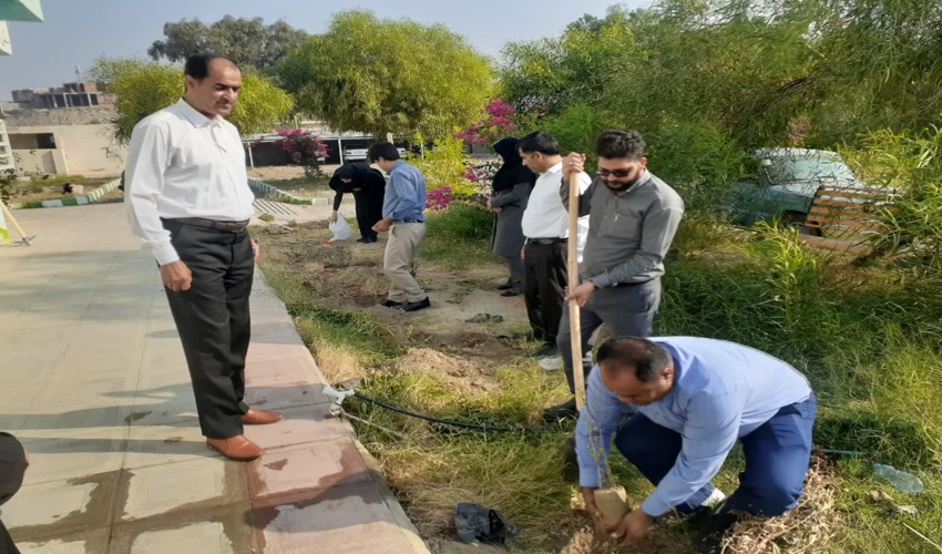  کاشت نهال در گرامیداشت  "هفته بسیج" در محوطه اداره منابع طبیعی شهرستان کهنوج