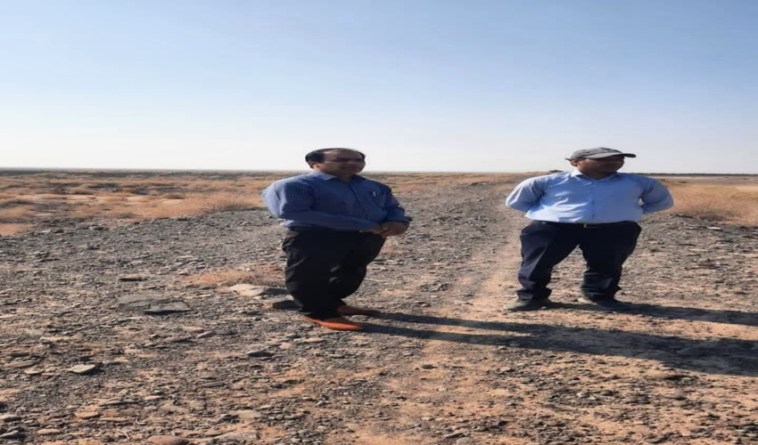 بازدید معاون آبخیزداری از بند خاکی منطقه چاه علم جازموریان