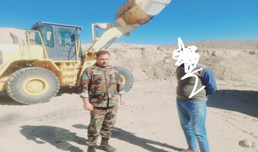 جلوگیری از برداشت غیر مجاز شن و ماسه در اراضی ملی شهرستان فاریاب