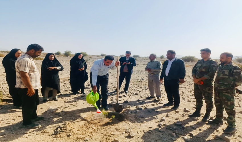 کاشت ۱۰۰ اصله نهال به مناسبت روز حهانی خاک در مرتع سیاه معدن عنبرآباد