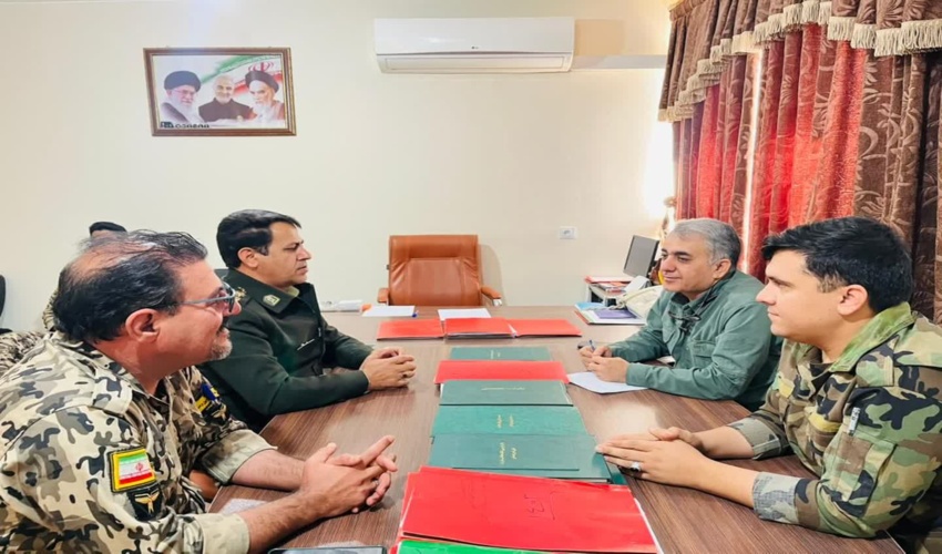  جلسه تعامل و هم اندیشی جانشین فرماندهی یگان حفاظت اداره کل منابع طبیعی و آبخیزداری و فرمانده یگان حفاطت مسکن و شهرسازی جنوب کرمان