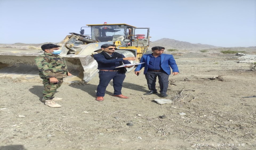 12790 متر مربع از اراضی ملی شهرستان منوجان خلع ید و از تصرف خارج شد