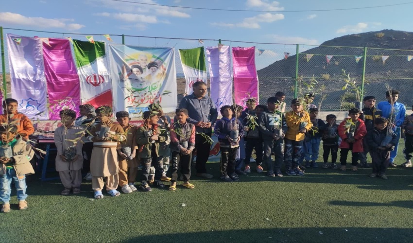 توزیع نهال رایگان بین طبیعت دوستان دهستان مارز قلعه گنج