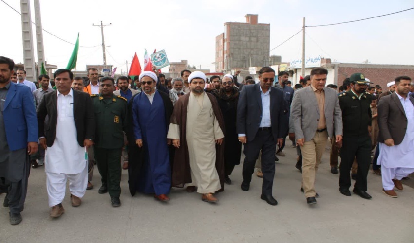 راهپیمایی باشکوه و عظیم سالروز پیروزی انقلاب شکوهمند اسلامی(راهپیمایی ۲۲بهمن ماه) همزمان با سراسر کشور در جنوب کرمان